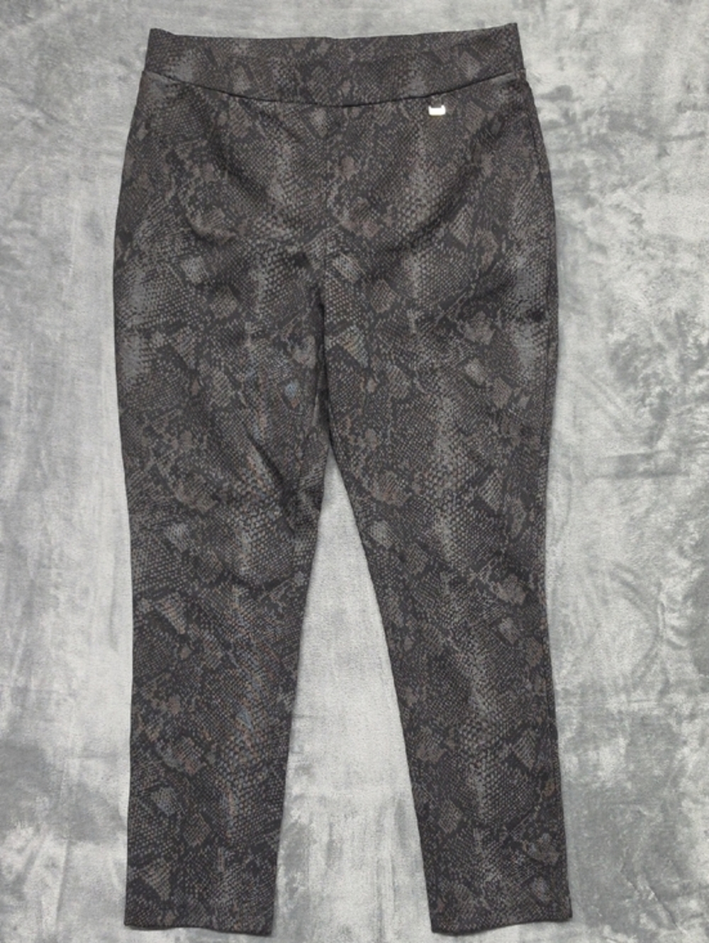 DKNY Black Snake-Print Paints sz L